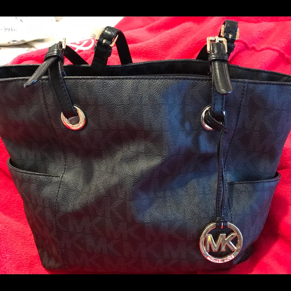 Michael Kors Large Black Canvas Tote
